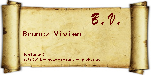Bruncz Vivien névjegykártya